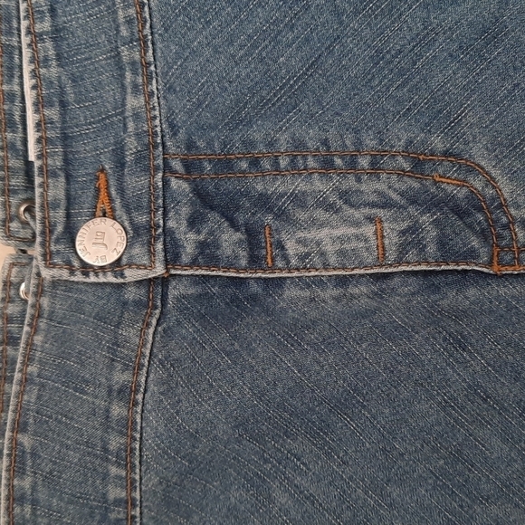 Vintage JLo Corset back Midi Length Cargo pocket Jean Skirt - Picture 5 of 6